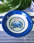 Coastal Crab Melamine Bowls — Set of 4