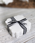 Scalloped White Marble — Coasters (Set of 4)