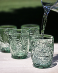Palm Leaf Crystal Highball Glasses — Set of 4