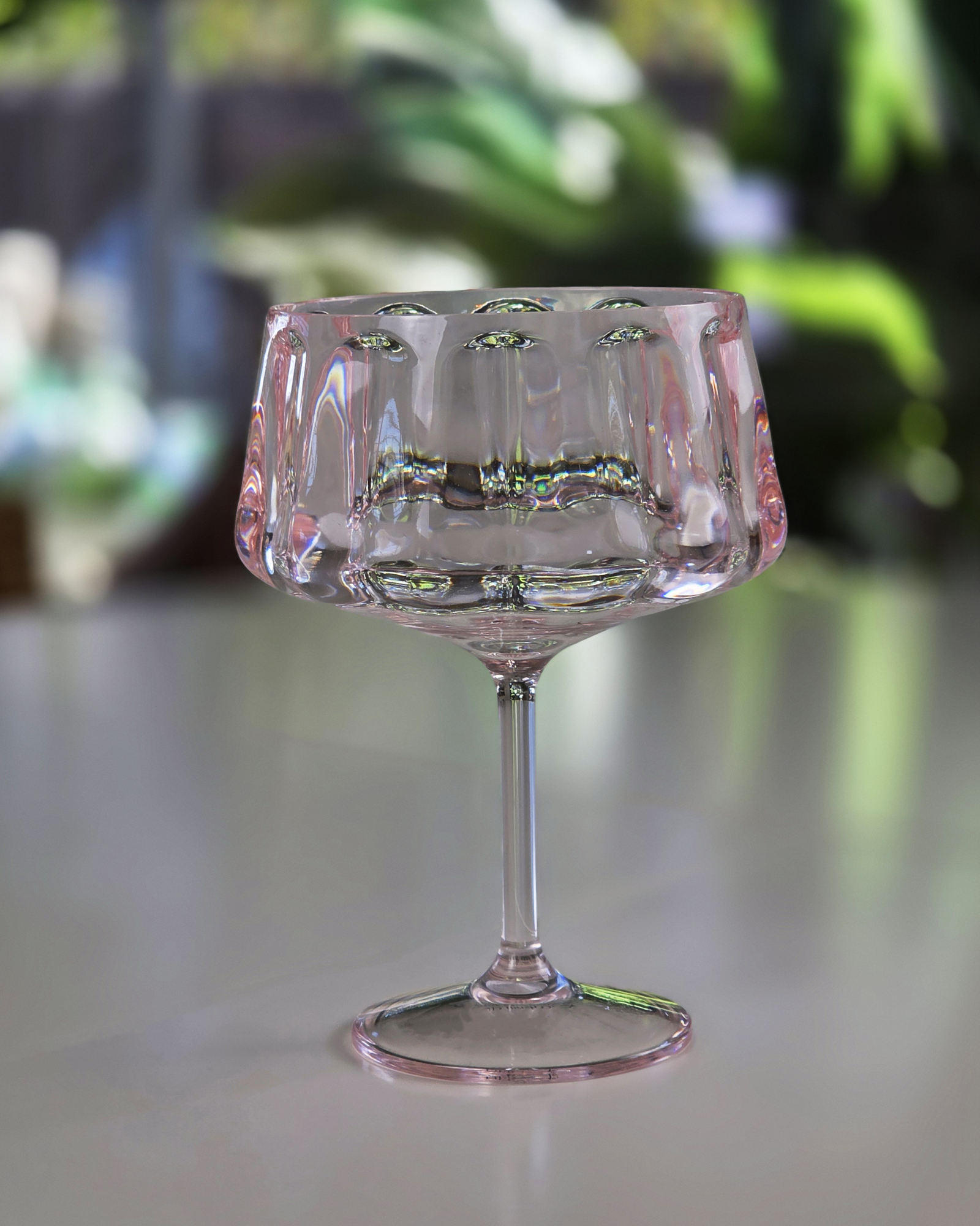 Tinted Pink Outdoor Cocktail Coupes — Set of 2