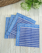 Breton Stripe Blue — Cotton Napkins (Set of 4)