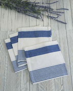 Everyday Blue Stripe — Cotton Napkins (Set of 4)