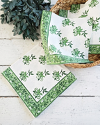Lilibet Green Floral — Cotton Napkins (Set of 4)