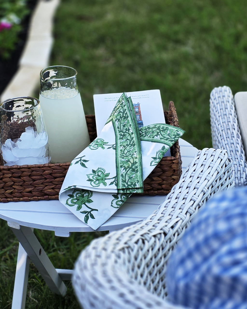 Lilibet Green Floral — Cotton Napkins (Set of 4)