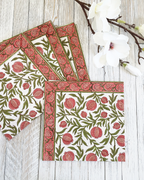 Pomegranate Grove Berry — Cotton Napkins (Set of 4)