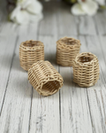 Woven Rattan — Napkin Rings (Set of 4)