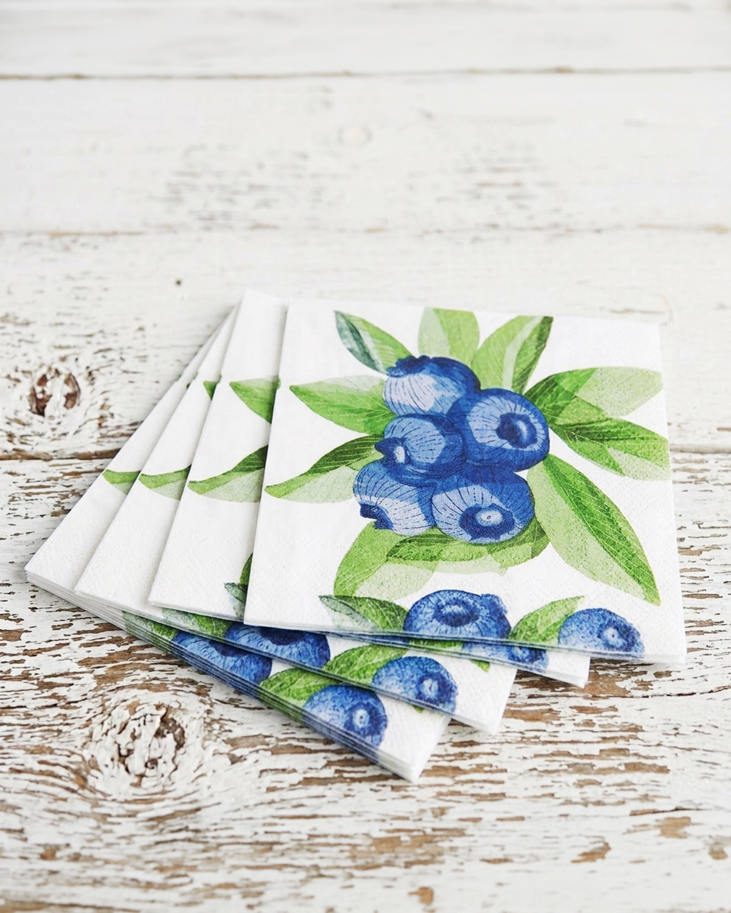 Blueberry Bunch Cocktail Napkins — Set of 4 Packs