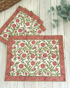 Pomegranate Grove Berry — Cotton Placemats (Set of 4)