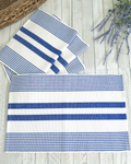 Everyday Blue Stripe — Cotton Placemats (Set of 4)