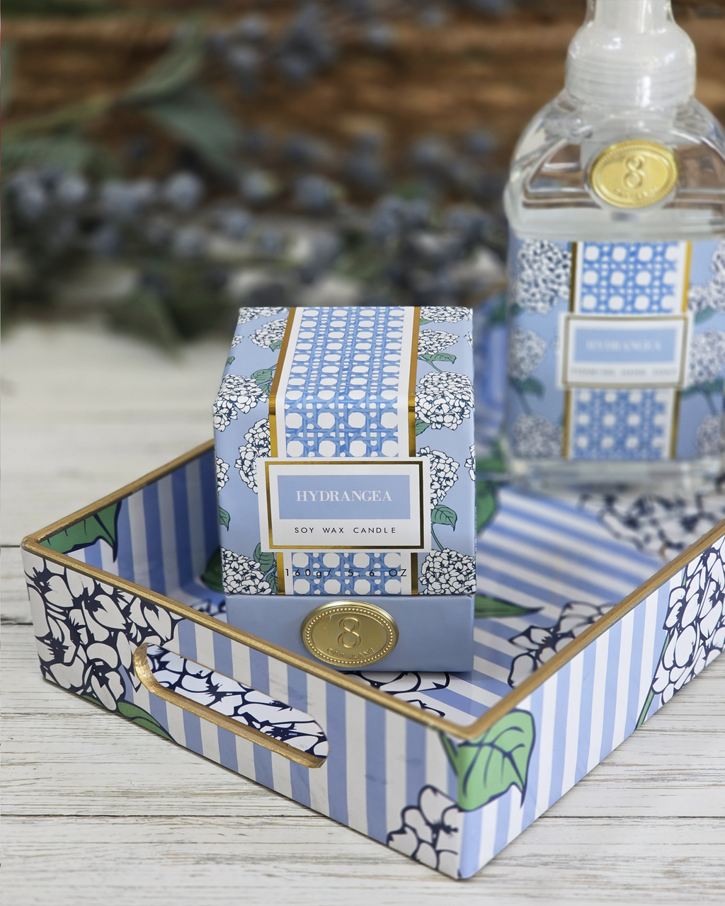 Hydrangea & Tea Leaves Gift Set