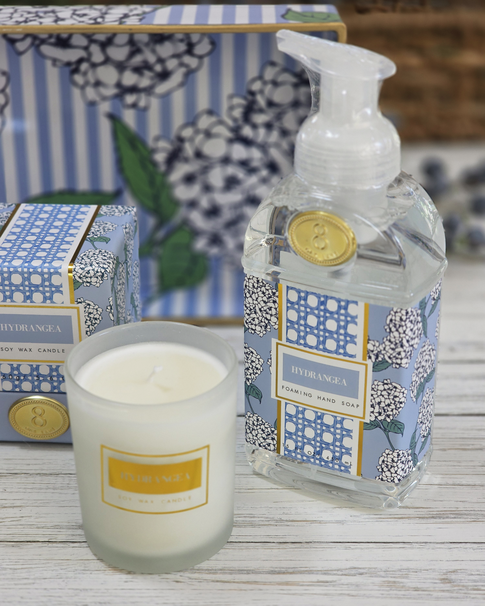 Hydrangea & Tea Leaves Gift Set