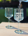 Tinted Blue Outdoor Wine Glasses — Set of 2