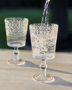 Victoria Embossed Acrylic Goblets — Set of 2