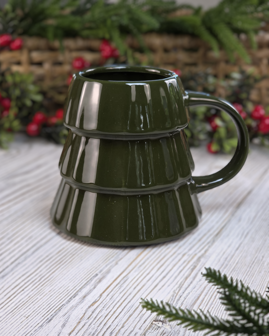 Green Christmas Tree Mug