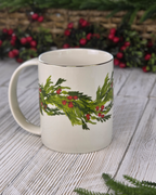 Holly & Bow Christmas Mug.