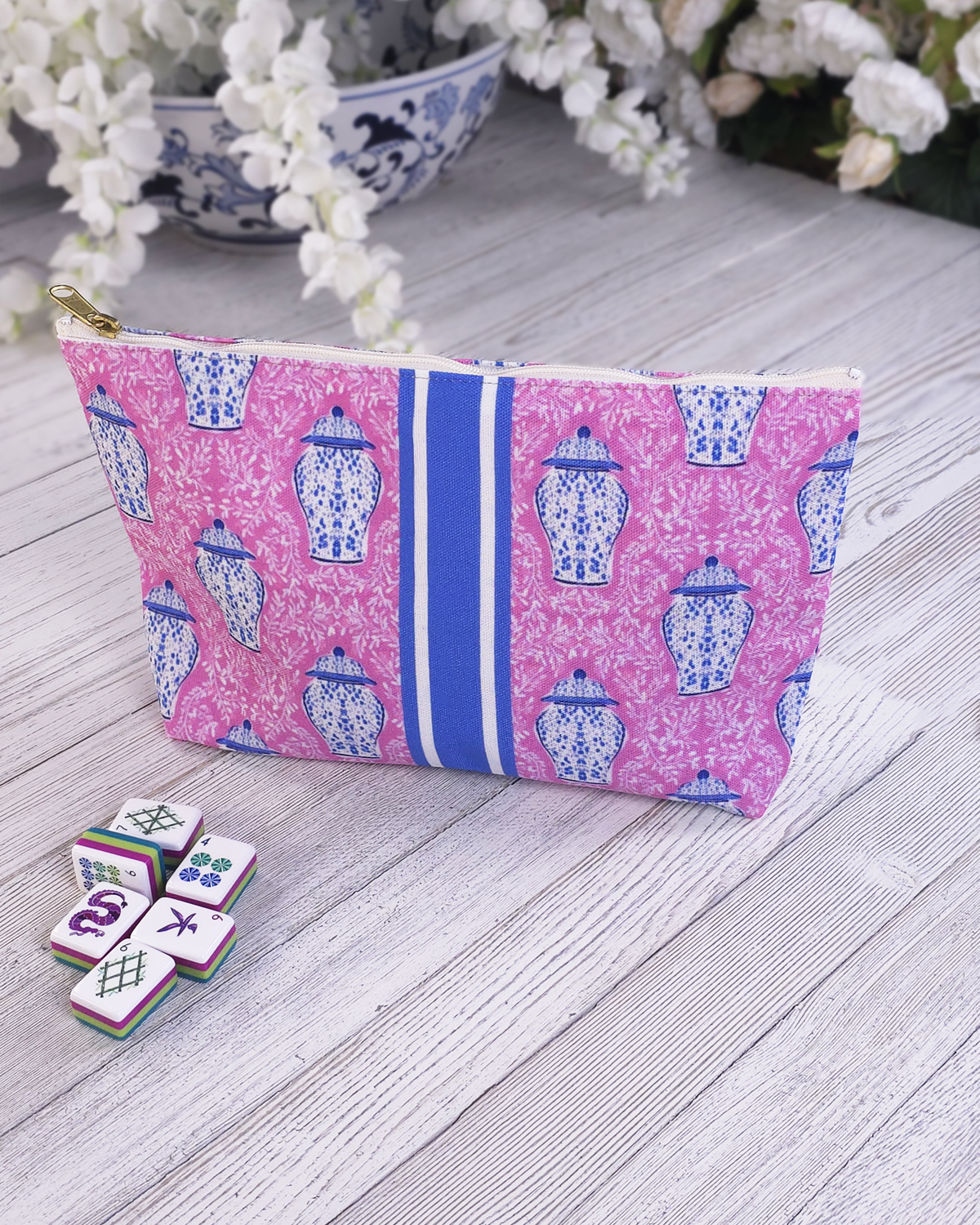 Ginger Jars — Mahjong & Essentials Pouch