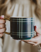 Navy Plaid — Fine Bone China Mug — Pre-Order | Ships October 2