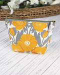 Golden Poppies Large Canvas Pouch
