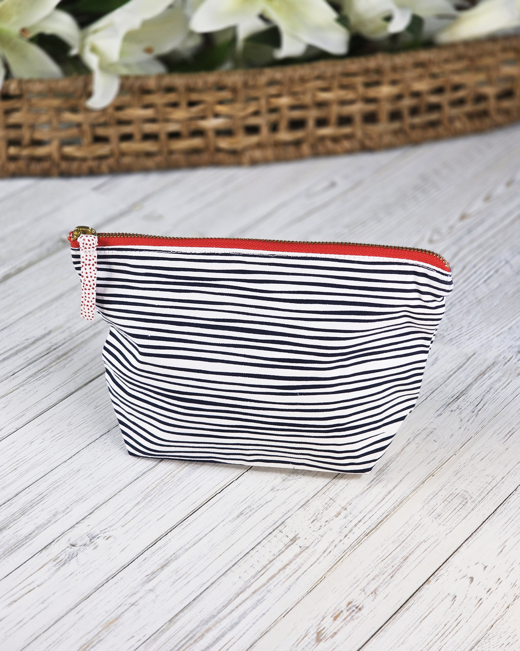 Coastal Stripe Canvas Pouch