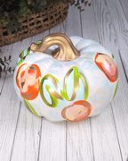 Large Citrus Pumpkin — Hand-Painted Ceramic by Jessica Reynolds Art