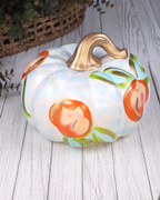 Large Citrus Pumpkin — Hand-Painted Ceramic by Jessica Reynolds Art