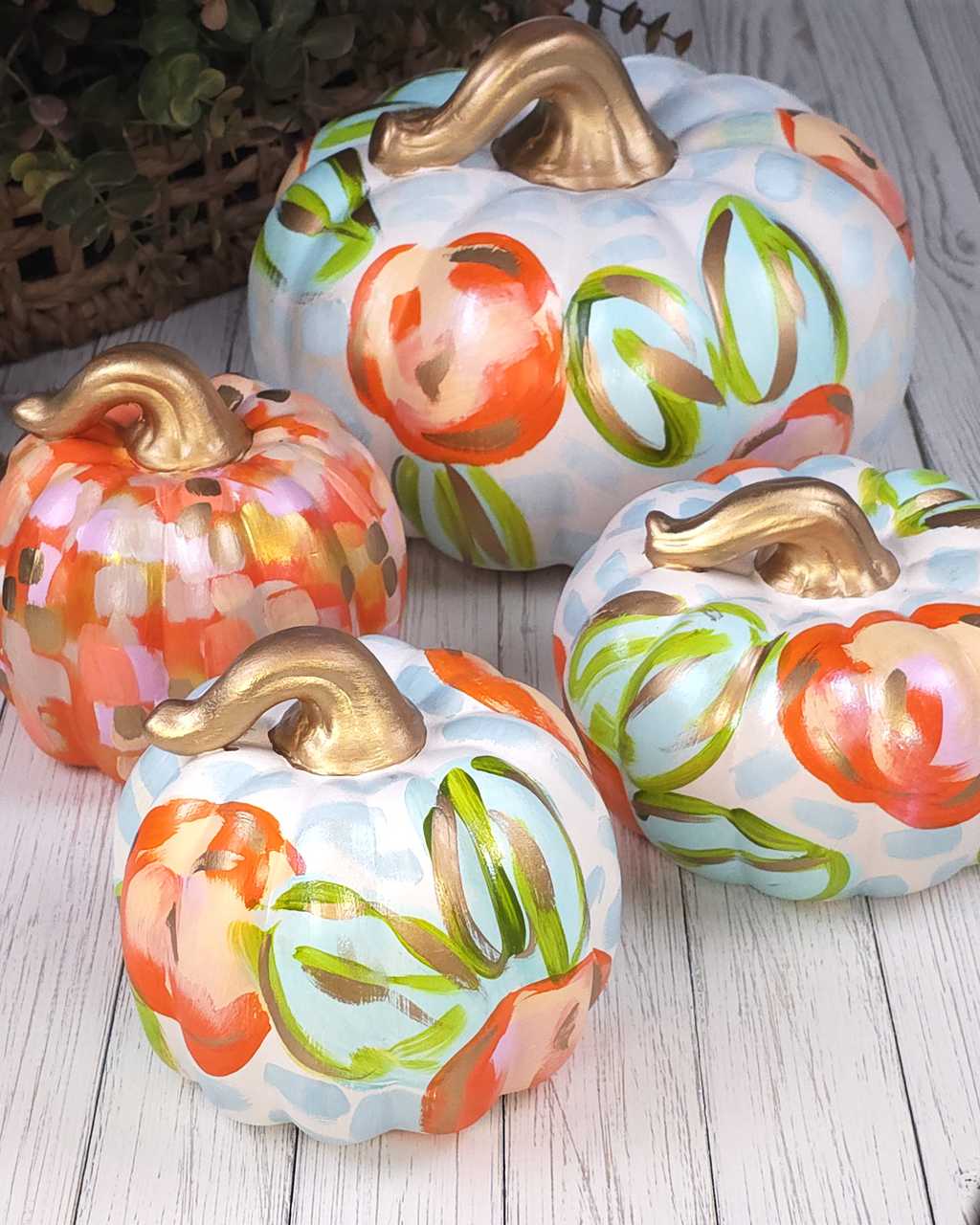Large Citrus Pumpkin — Hand-Painted Ceramic by Jessica Reynolds Art