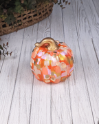 Small Orange Abstract Pumpkin — Hand-Painted Ceramic by Jessica Reynolds Art