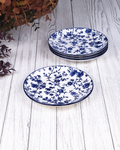 Blue Laurel Floral — Appetizer Plates (Set of 4)