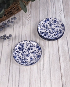Blue Laurel Floral — Appetizer Plates (Set of 4)