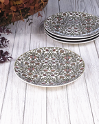 Green & Blush Botanical — Salad Plates (Set of 4)