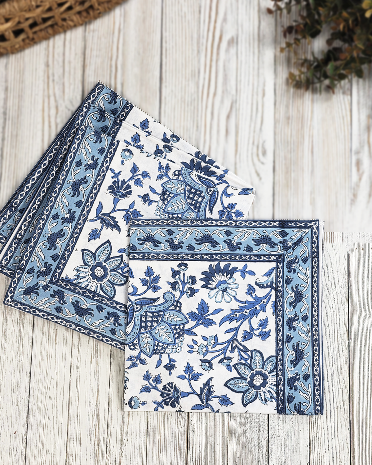 Gayatri Blue — Cotton Napkins (Set of 4)
