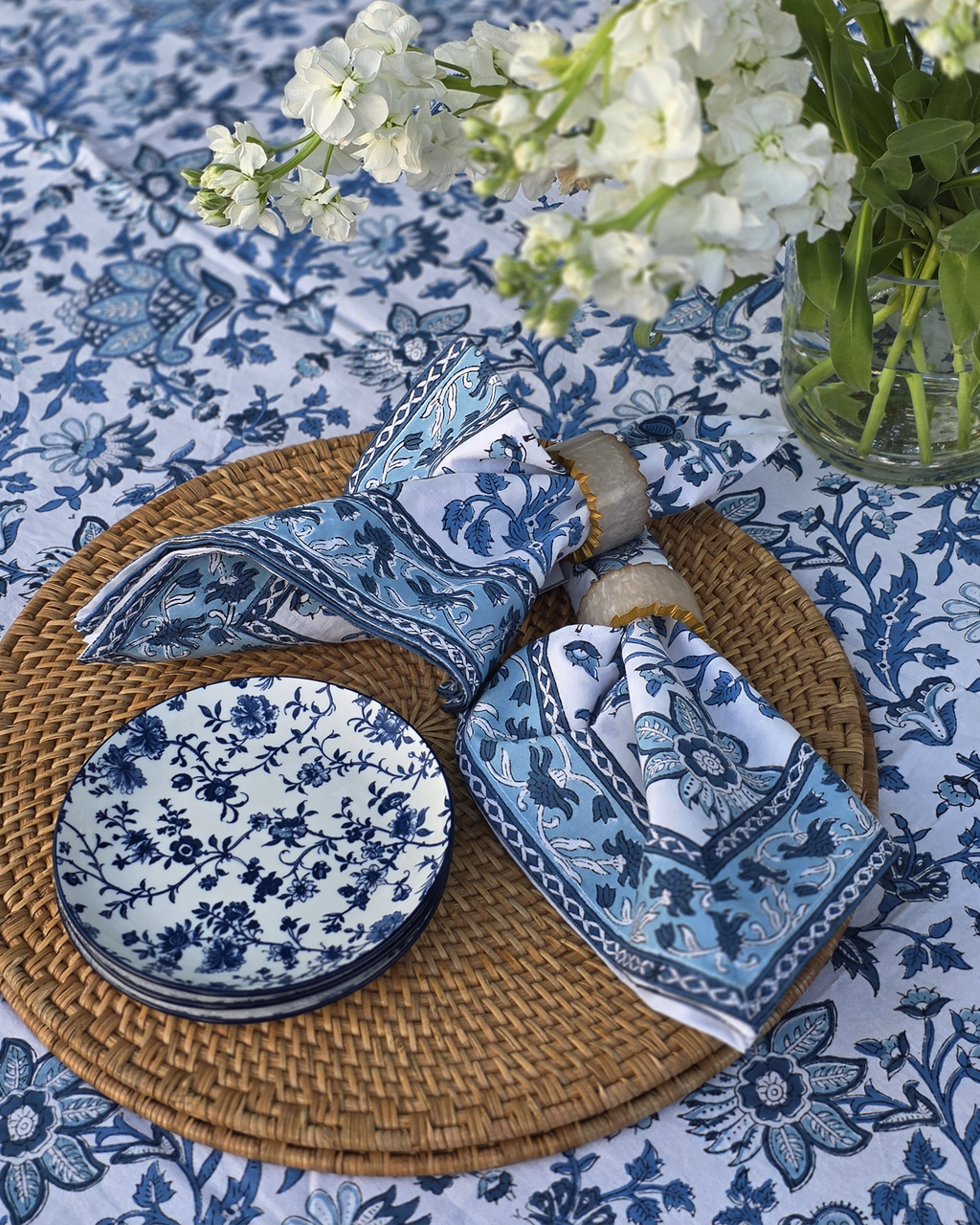 Gayatri Blue — Cotton Napkins (Set of 4)