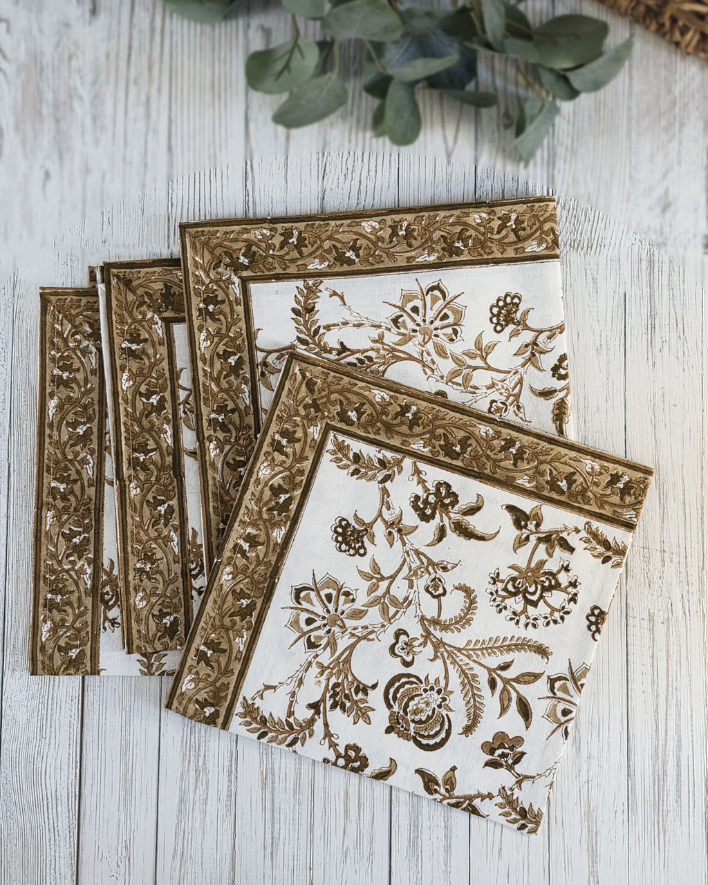 Lilibet Mocha — Cotton Napkins (Set of 4)