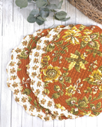Autumn Bloom — Reversible Quilted Placemats (Set of 4)