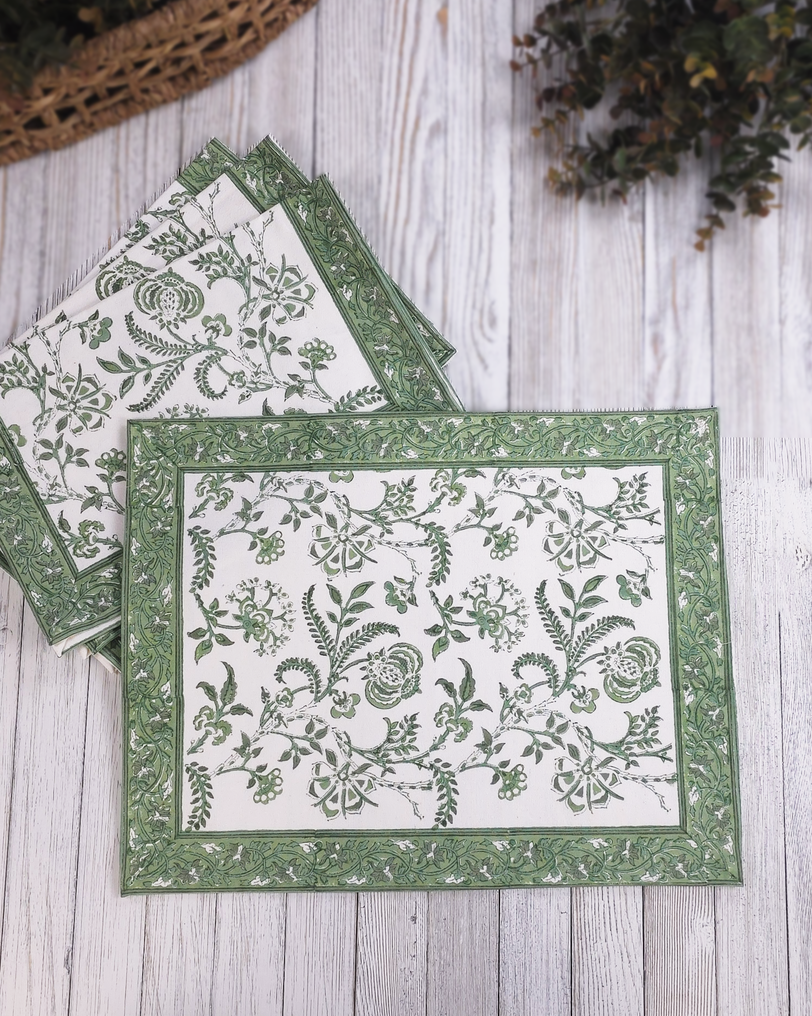 Lilibet Green — Cotton Placemats (Set of 4)
