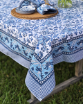 Gayatri Blue — Cotton Tablecloth (60″ × 90″)