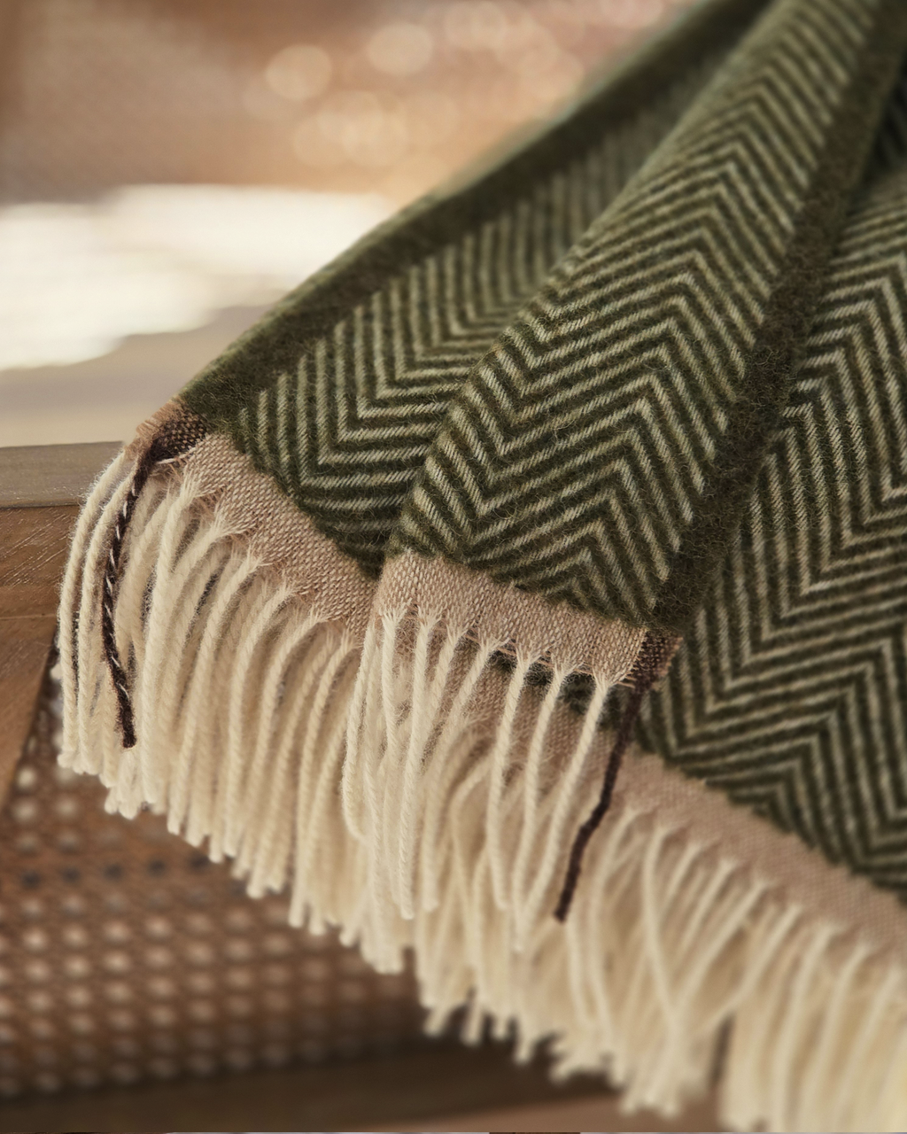 Denver Olive — New Zealand Wool Throw