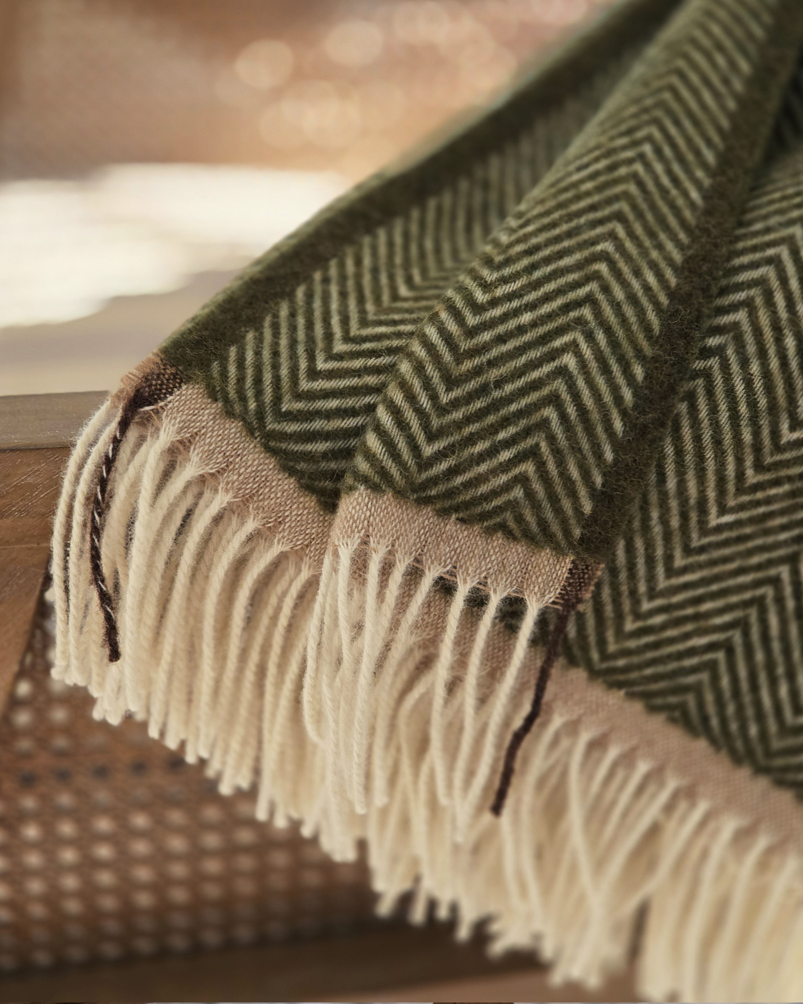 Denver Olive — New Zealand Wool Throw
