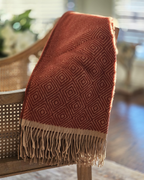 Venezia Warm Red — New Zealand Wool Throw