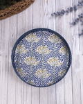 Agapanthus Floral — Round Lacquer Serving Tray