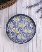 Agapanthus Floral — Round Lacquer Serving Tray