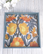 Golden Garden — Square Lacquer Serving Tray